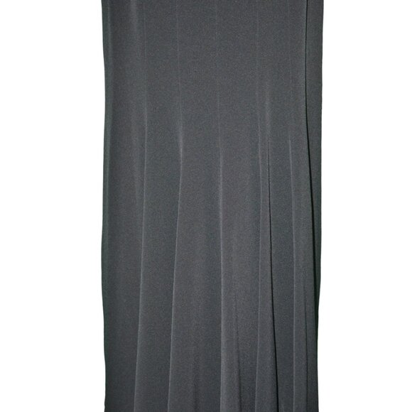 Daymor Couture 80s Black Sequin Maxi Sheath Cocktail Dress Peplum Blazer Suit 12 - Picture 10 of 11